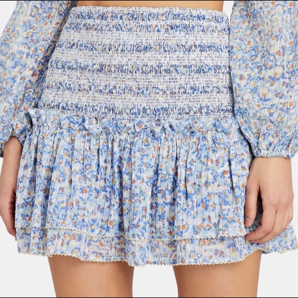 Poupette St Barth smocked triny skirt size small
